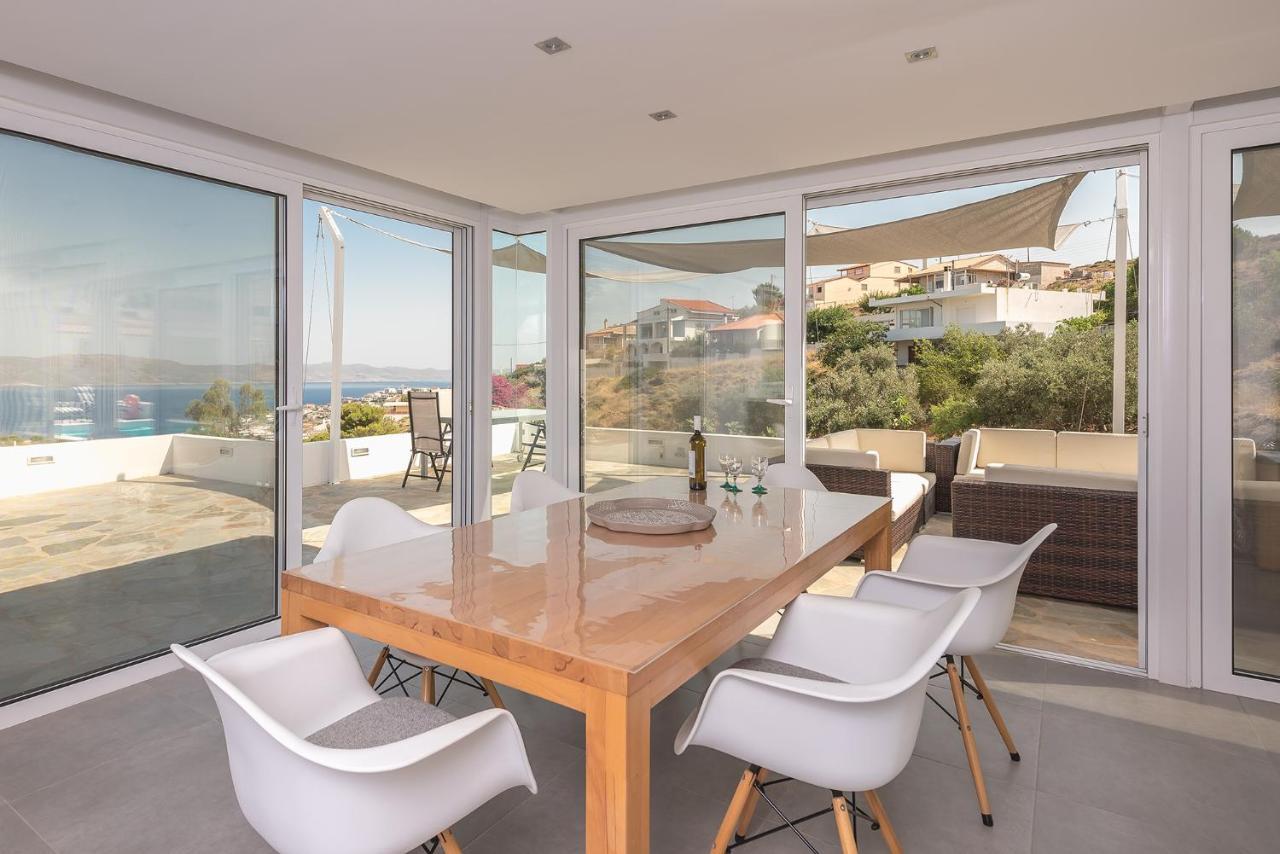 Villa Luna Private Heated Hydro Pool Bbq Beach 4Min Agia Marina Mikrolimanou Exterior foto