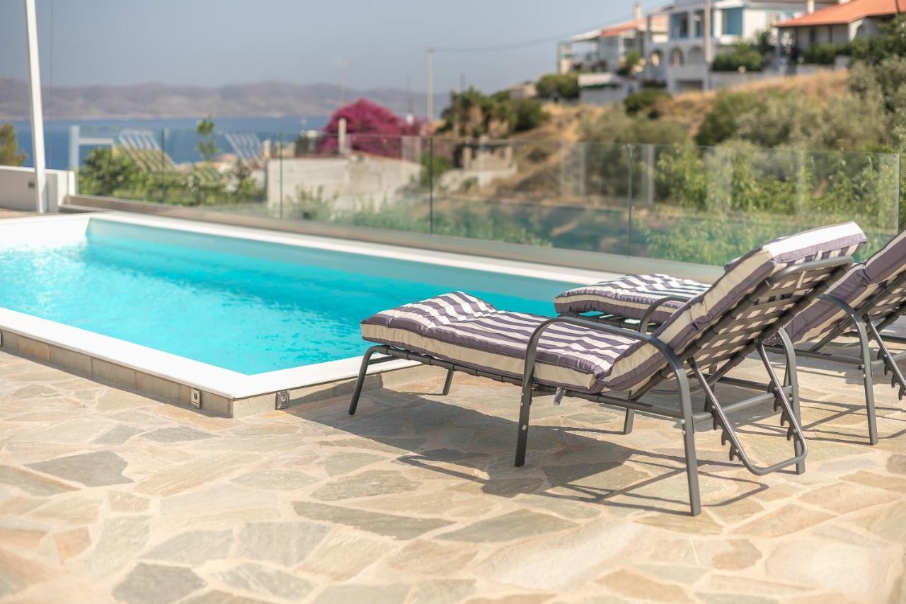 Villa Luna Private Heated Hydro Pool Bbq Beach 4Min Agia Marina Mikrolimanou Exterior foto