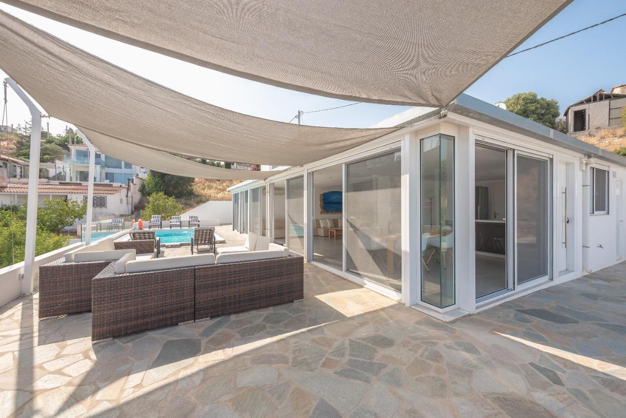 Villa Luna Private Heated Hydro Pool Bbq Beach 4Min Agia Marina Mikrolimanou Exterior foto