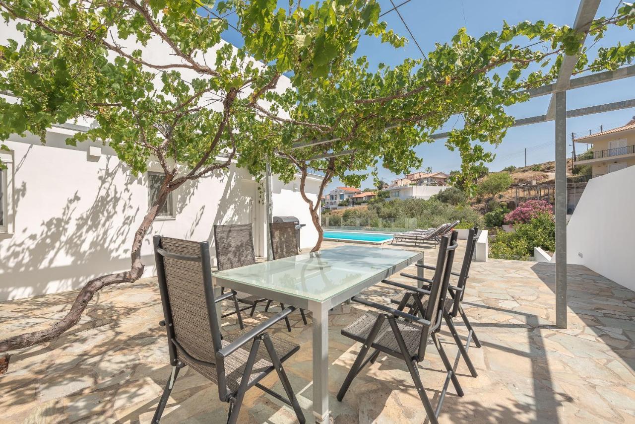 Villa Luna Private Heated Hydro Pool Bbq Beach 4Min Agia Marina Mikrolimanou Exterior foto