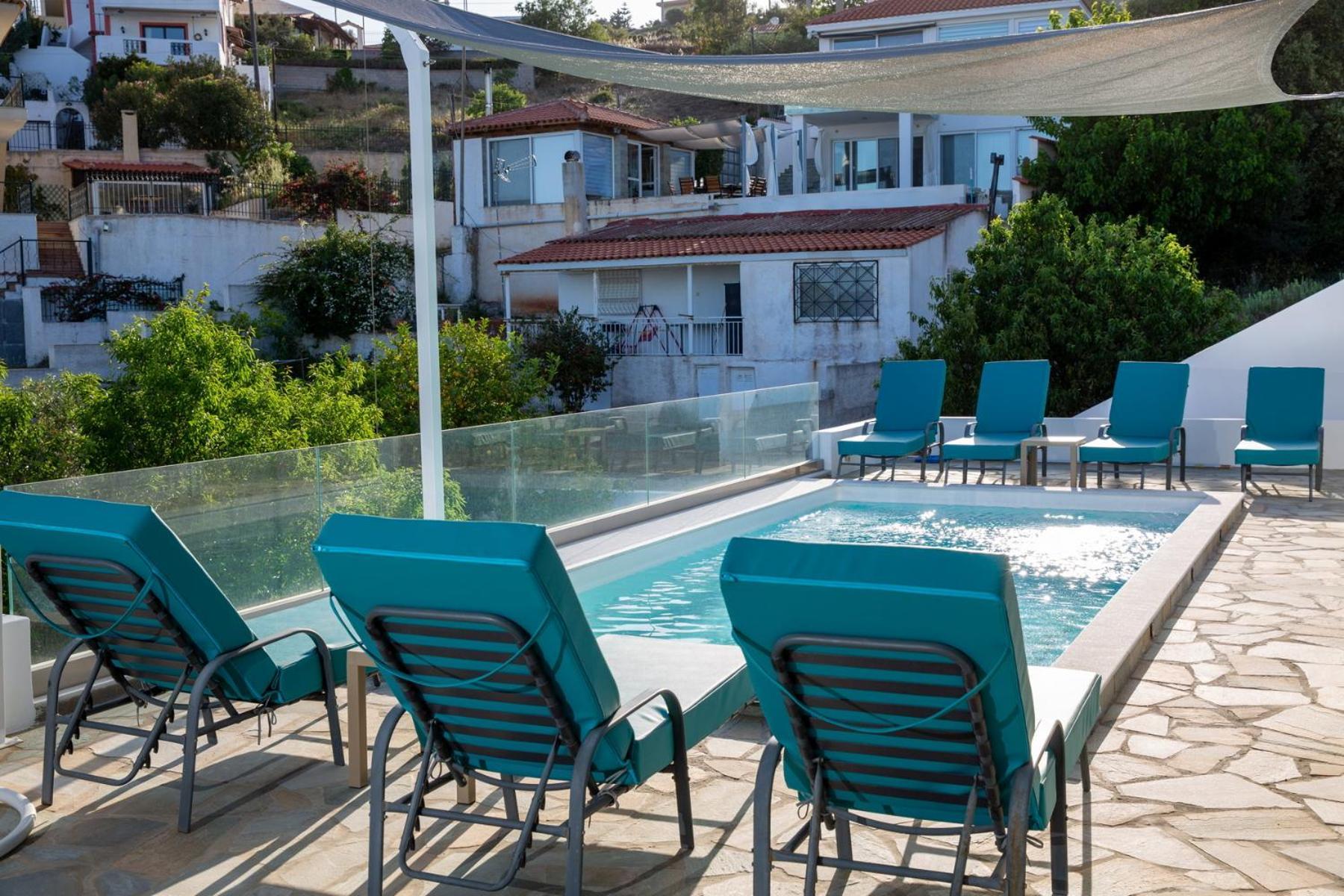 Villa Luna Private Heated Hydro Pool Bbq Beach 4Min Agia Marina Mikrolimanou Exterior foto